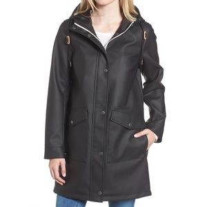 ✨NWT✨ LEVI'S Rubberized Faux Leather Rain Jacket BLACK Sz XS